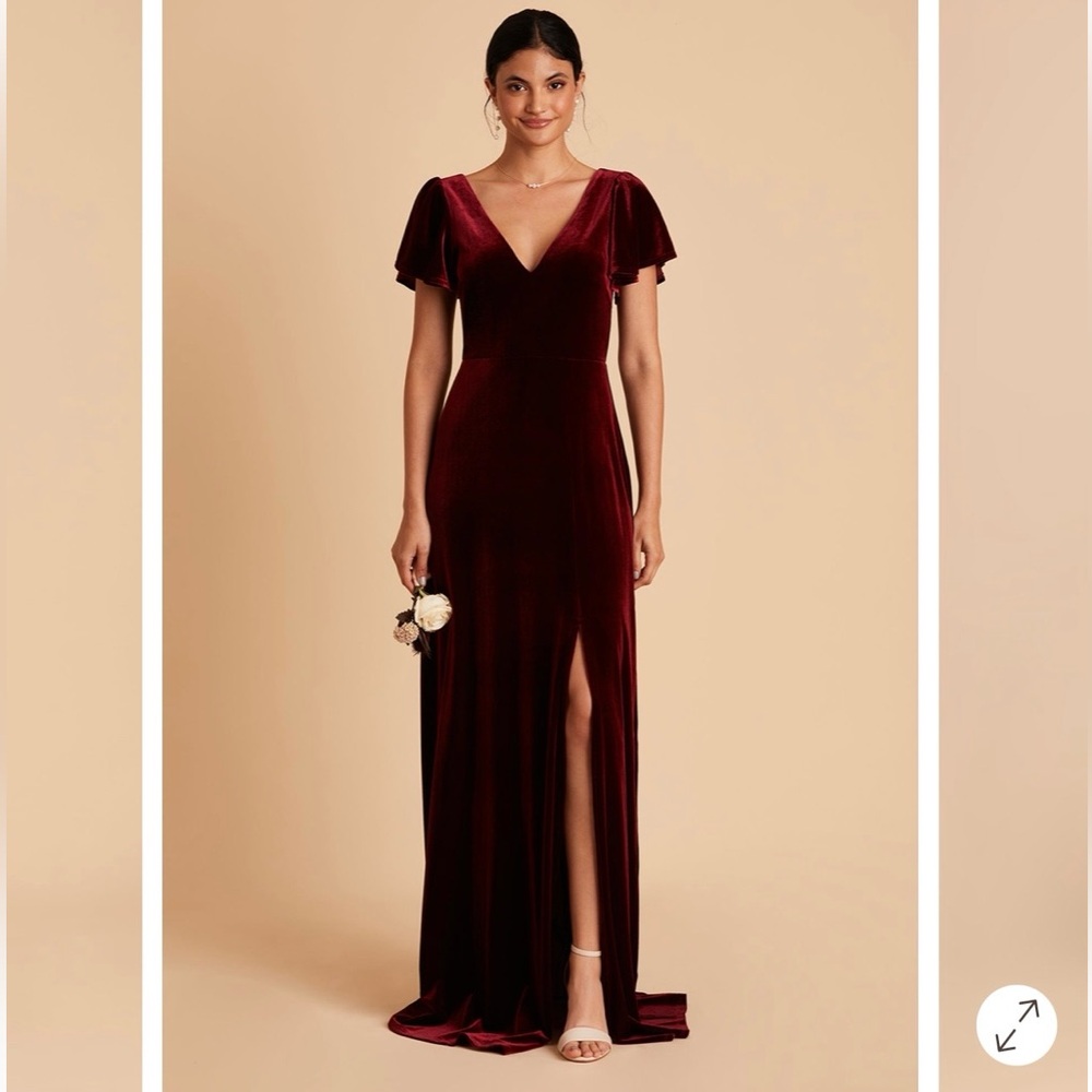 Birdy Grey Deep Red Velvet Maxi Dress